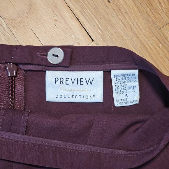 Vtg Preview Collection Maxi Skirt Size 6 Purple Front Slit High Waist Y2K Office - Picture 3 of 9